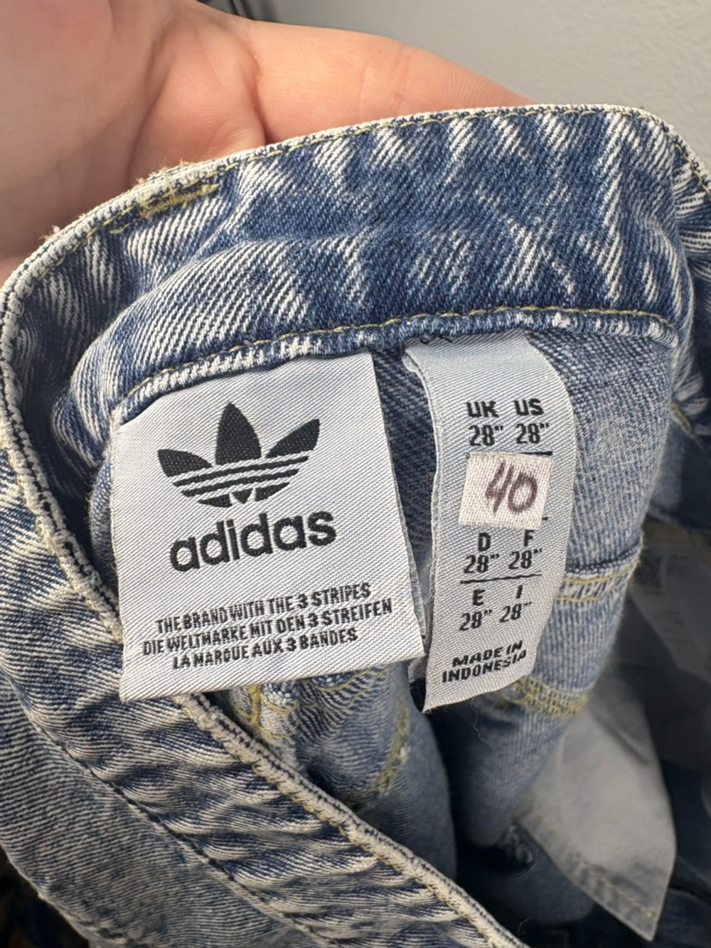 Adidas CS Denim Adibreak Pant - Light Denim - Picture 9 of 12